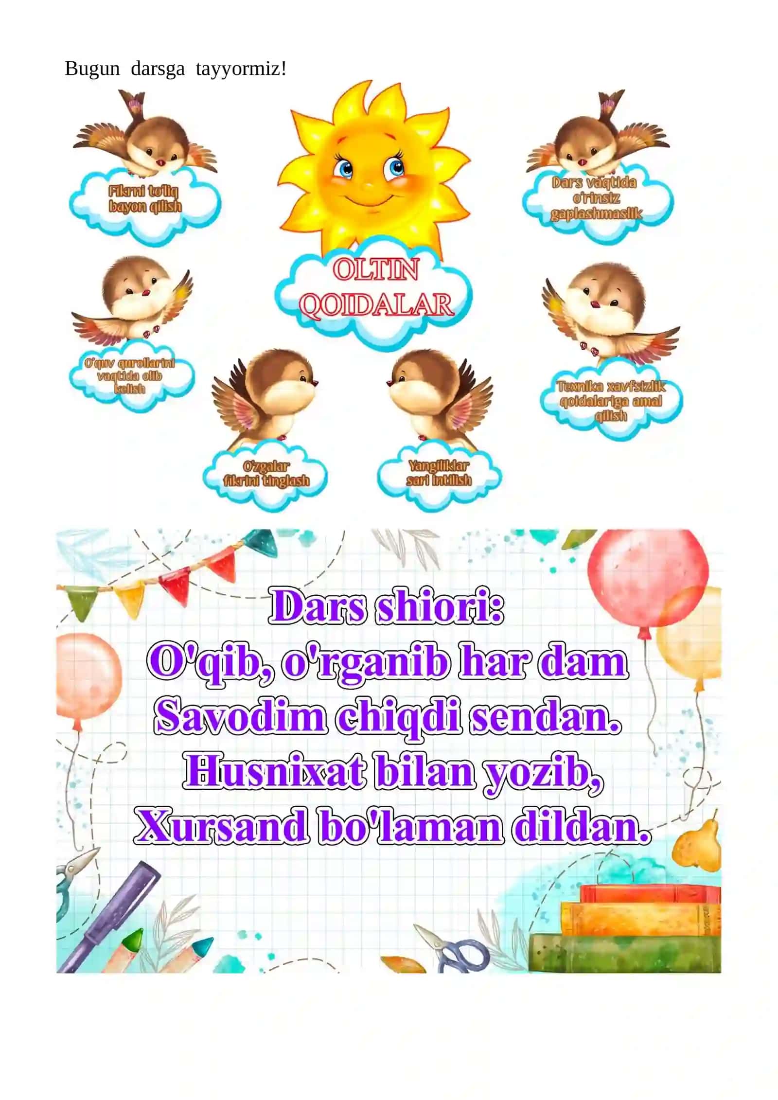 Oila baxti mavzusida 3-sinf O'qish fanidan dars ishlanmasi 4