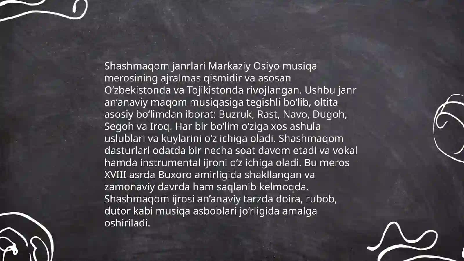 Shashmaqom Haqida Tushuncha 4