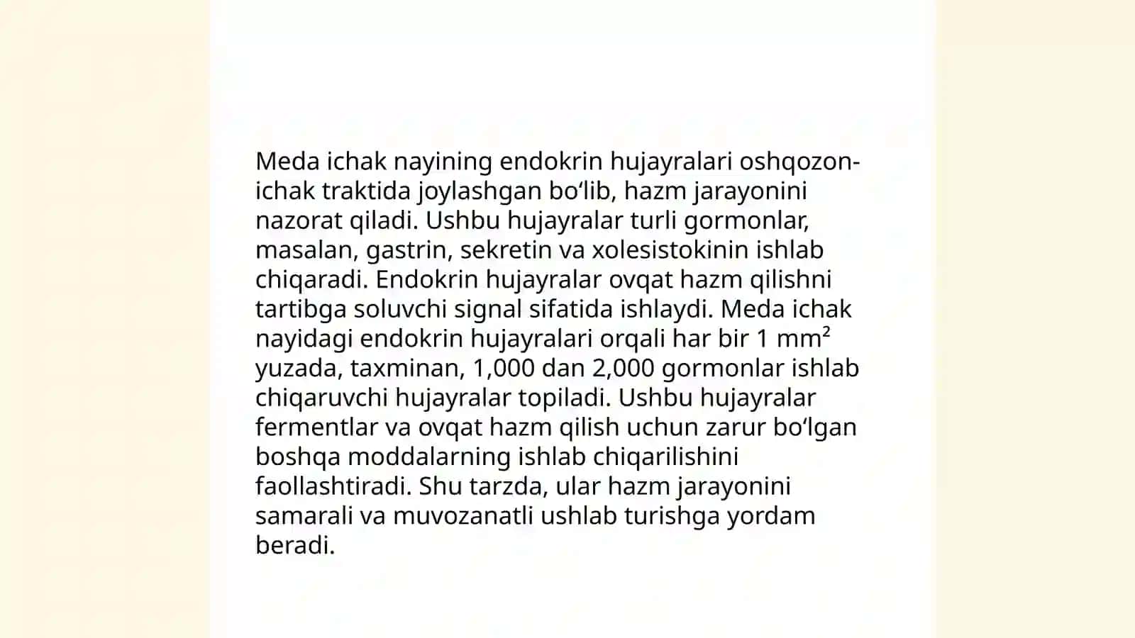 Meda ichak nayining endokrin hujayralari 4