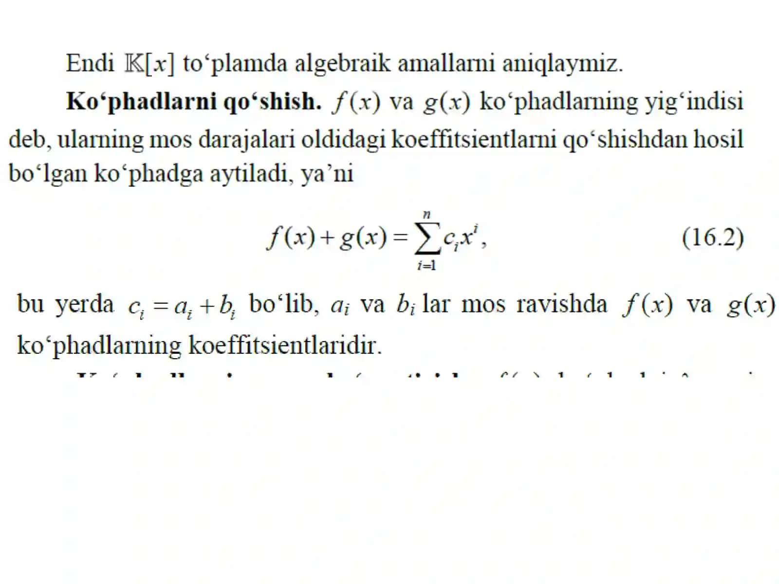 Ko‘phadlar va ulardagi amallar 4