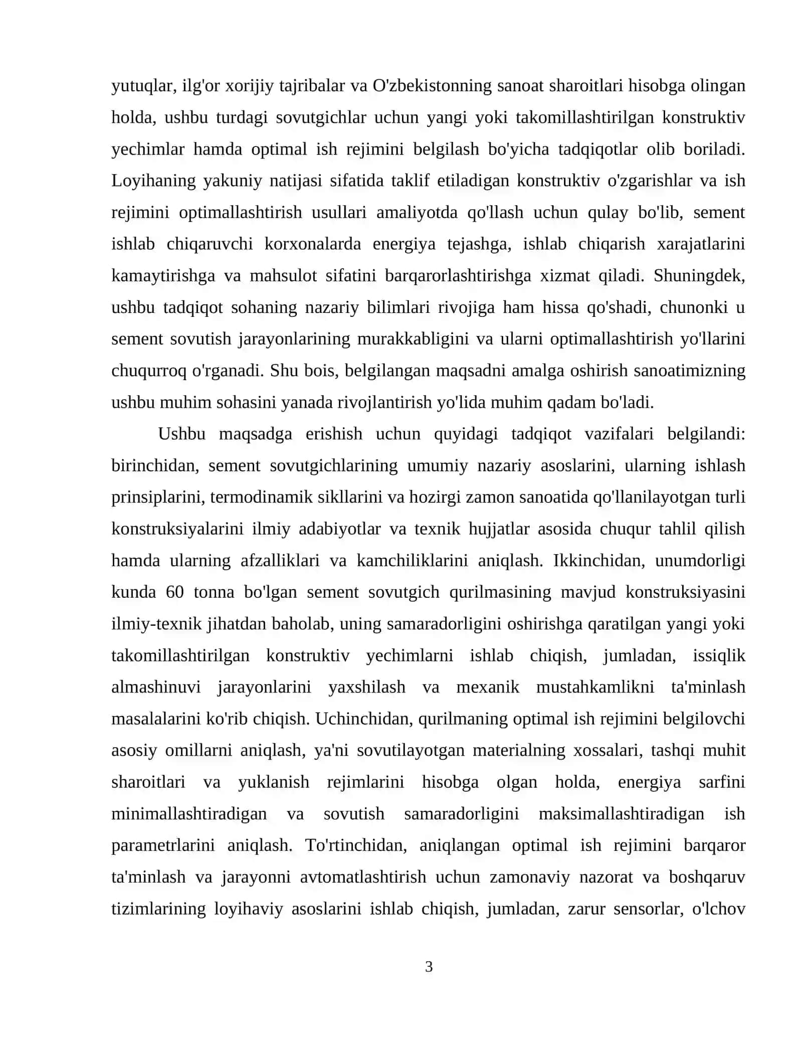 Unumdorligi 60 tkun bolgan sement sovutgich
qurilmasining
ish rejimi va konstrukeiyasini
takomillash 4