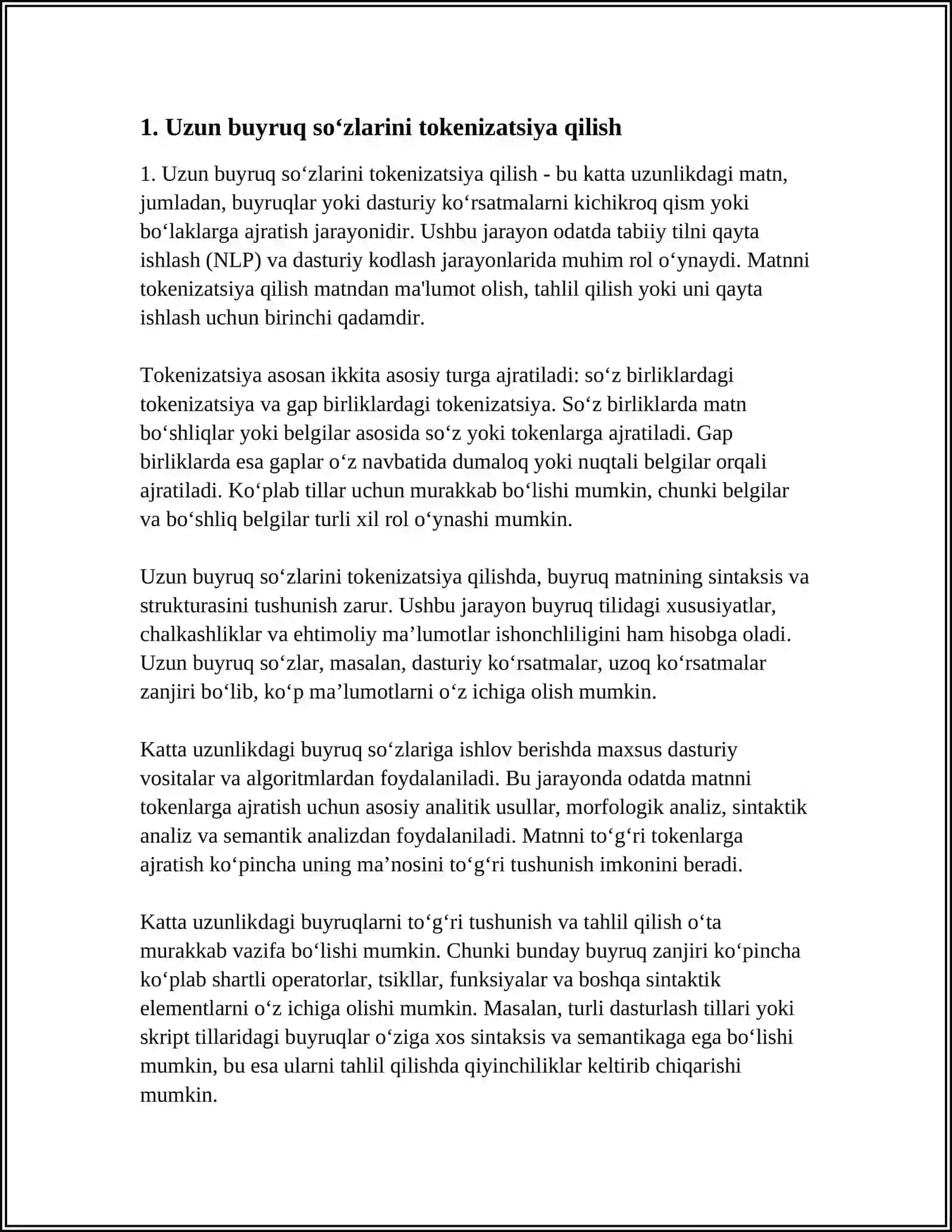 KATTA UZUNLIKDAGI BUYRUQ SO'ZLARIGA ISHLOV BERISH 4