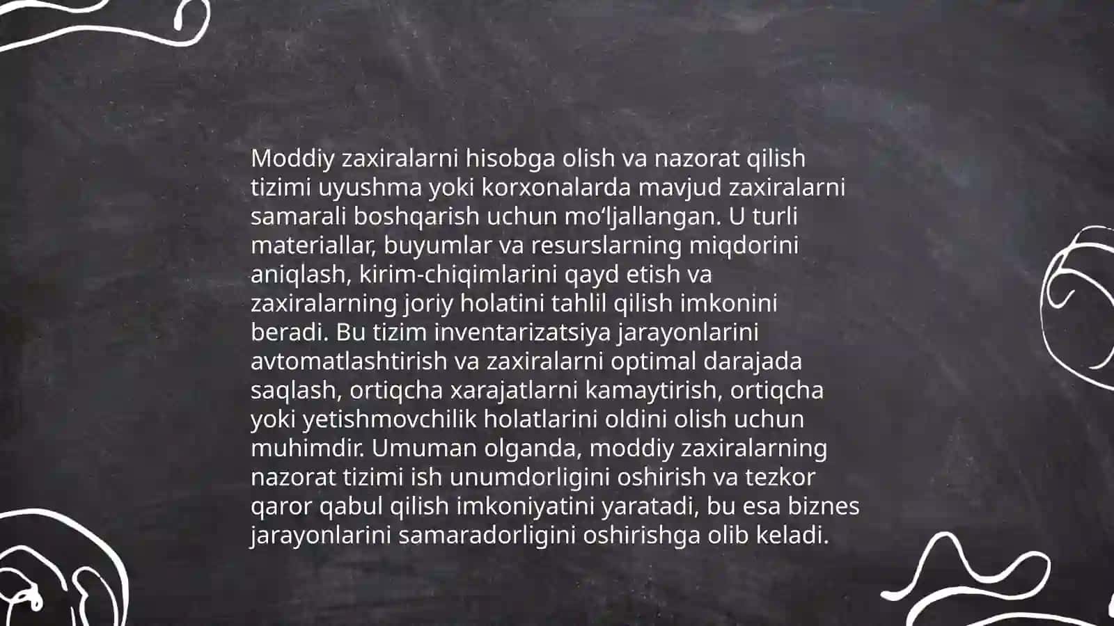 Tovar moddiy zaxiralar auditi mavzu 4