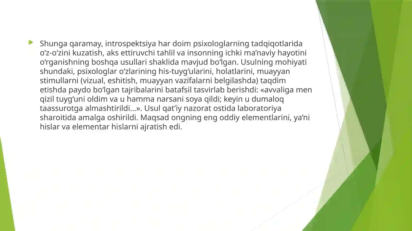 O‘ZINI O‘ZI KUZATISH METODI 4