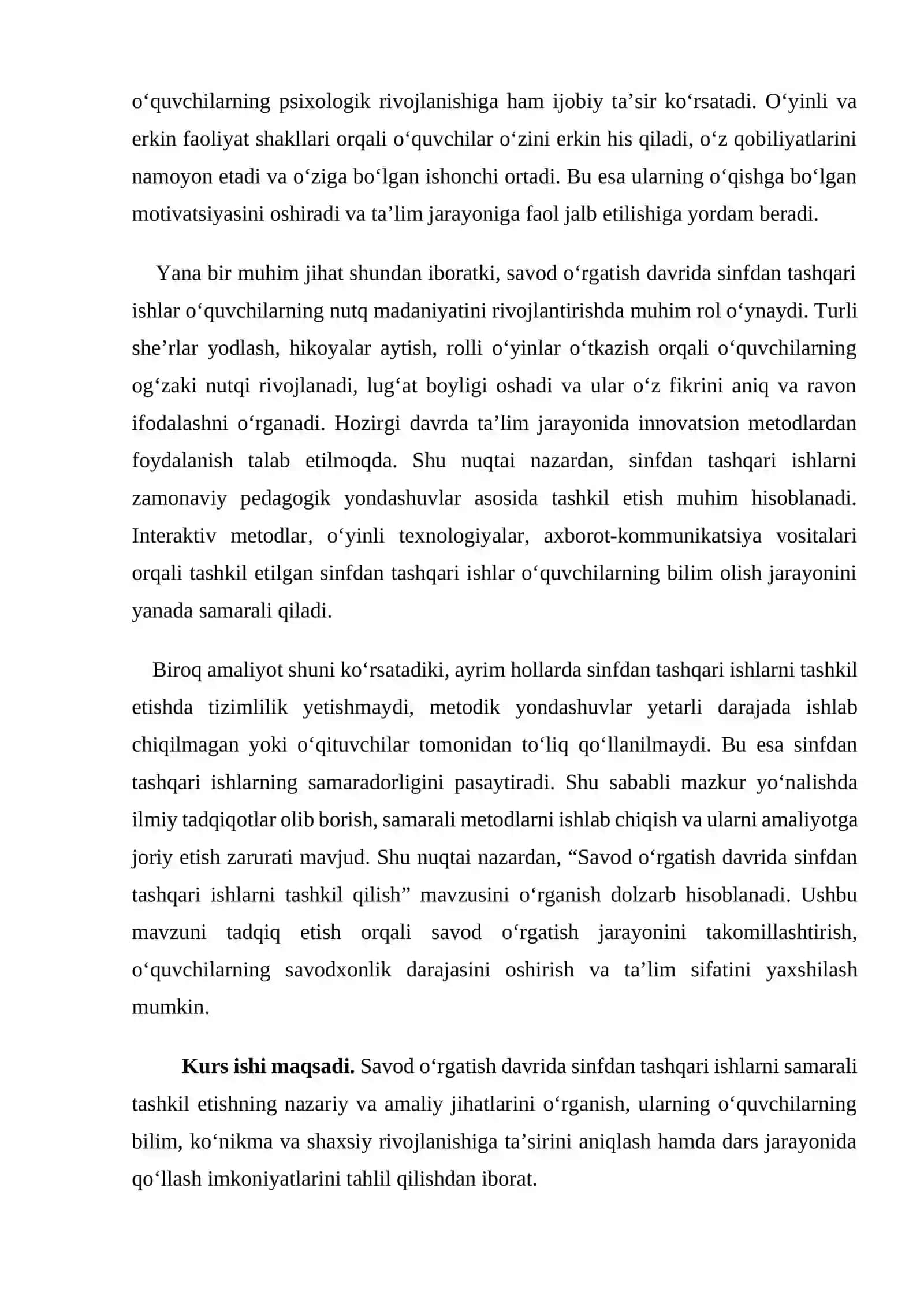 “Savod o’rgatish davrida sinfdan tashqari ishlar (”Savodxonlik” bayrami va shuning kabilar)ni uyushtirish” 4