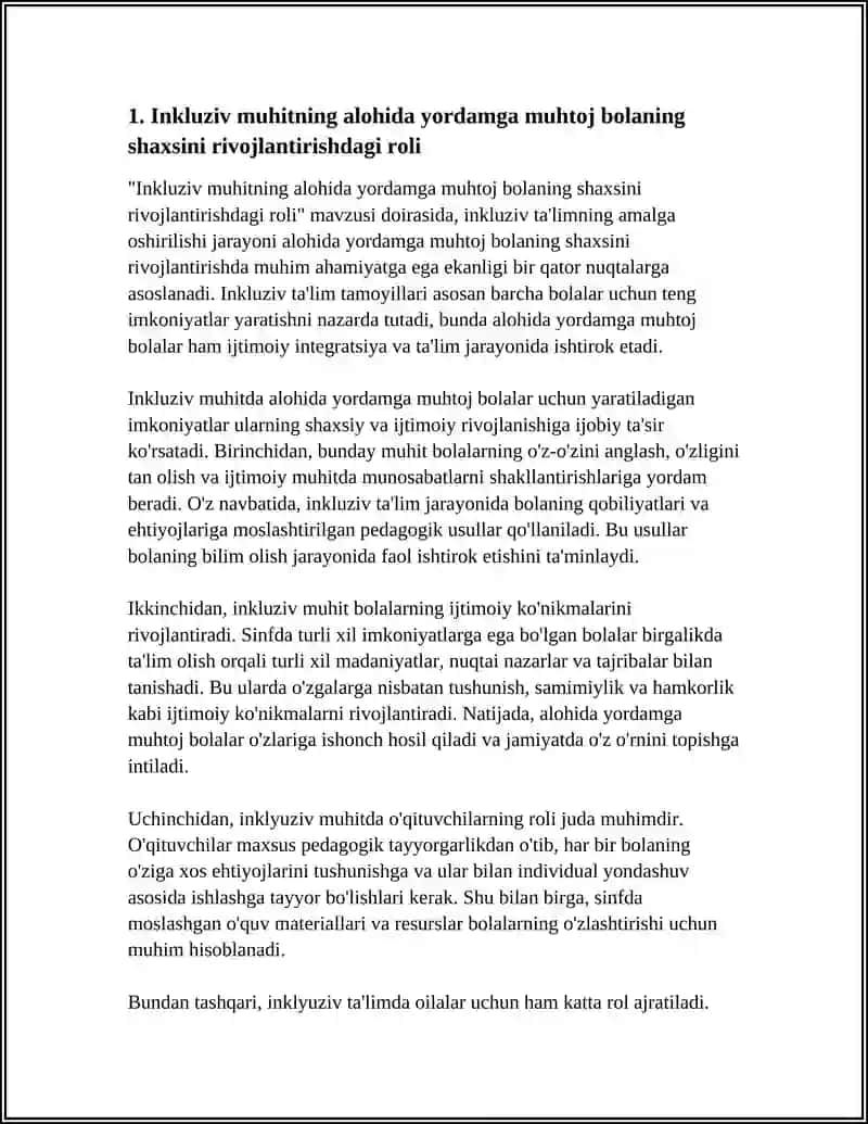 INKLYUZIV TA’LIMDA AMALGA OSHIRISH JARAYONI ALOHIDA YORDAMGA MUHTOJ BOLANING SHAXSINI RIVOJLANTIRISHNING XUSUSIYATLARI 4