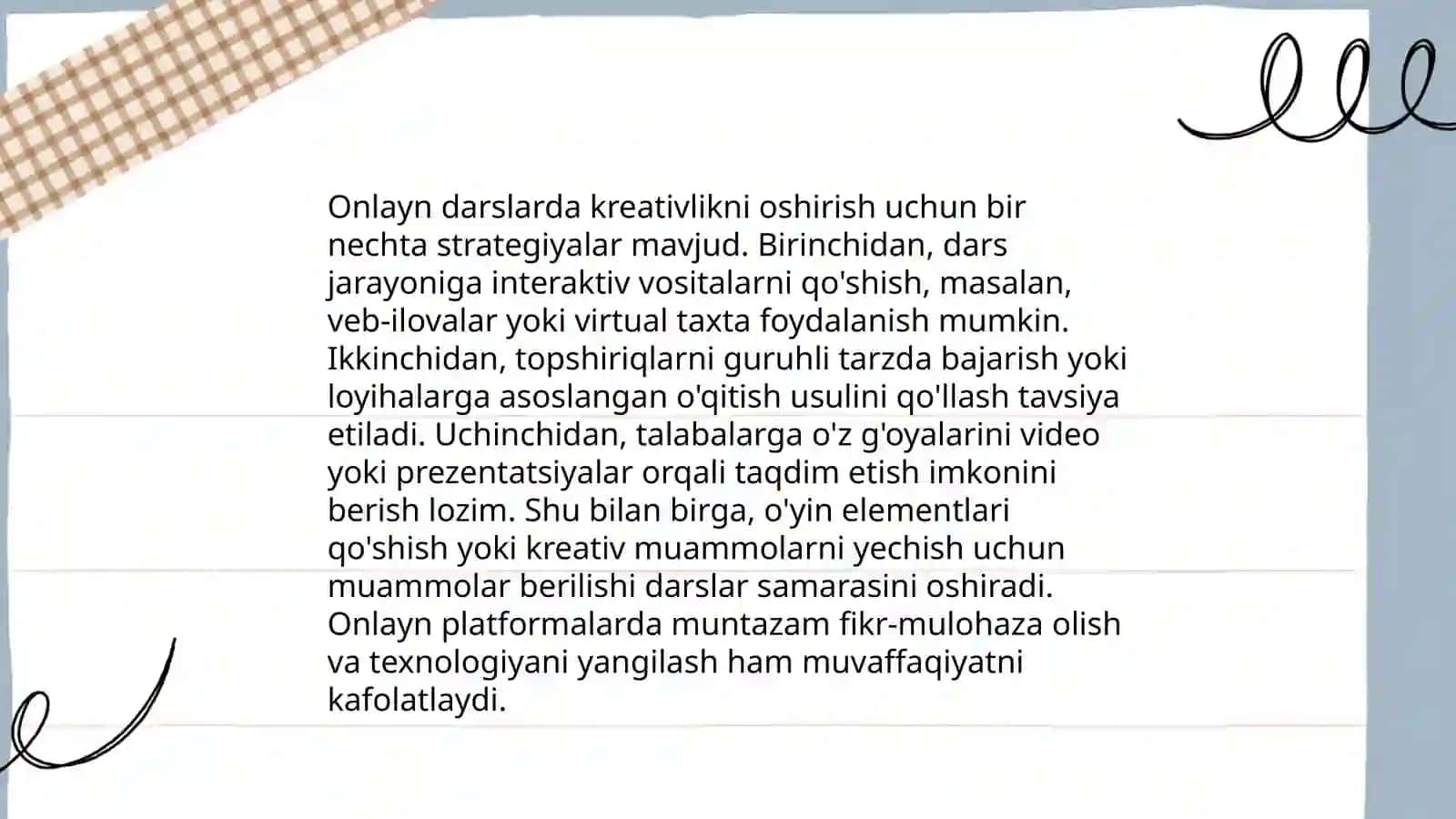 Masofaviy ta'limda o'qituvchining kreativligi 4