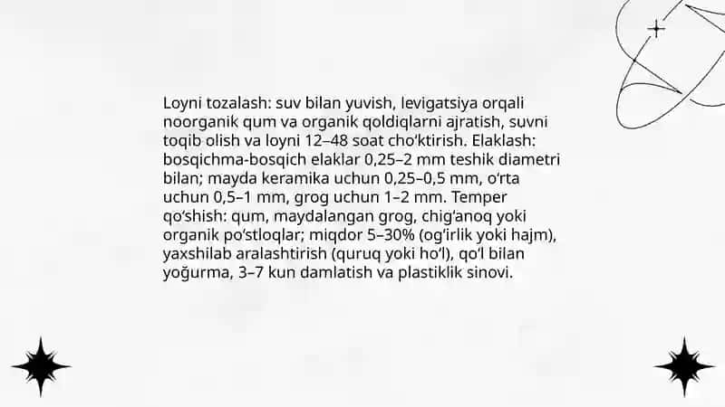 Qadimgi dunyo amaliy kimyosi,Keramika va chinni buyumlar tayyorlash 4