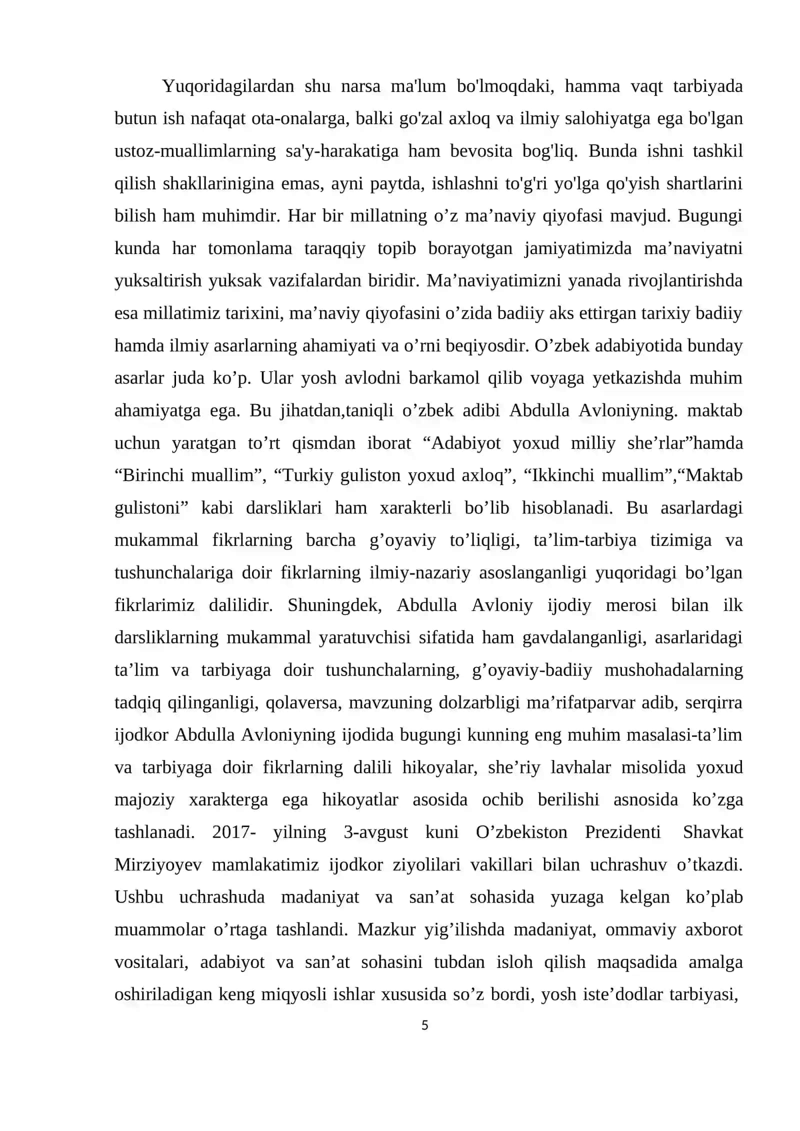 Axloqiy tarbiya jarayonida A.Avloniy merosidan foydalanish 4