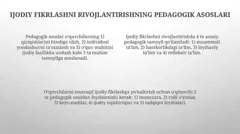 Mustaqil Ijodiy Fikrlash Texnikasi 4