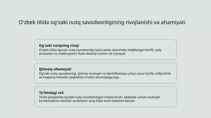 Og'zaki nutq savodxonligining xususiyatlari va istiqbollari 4
