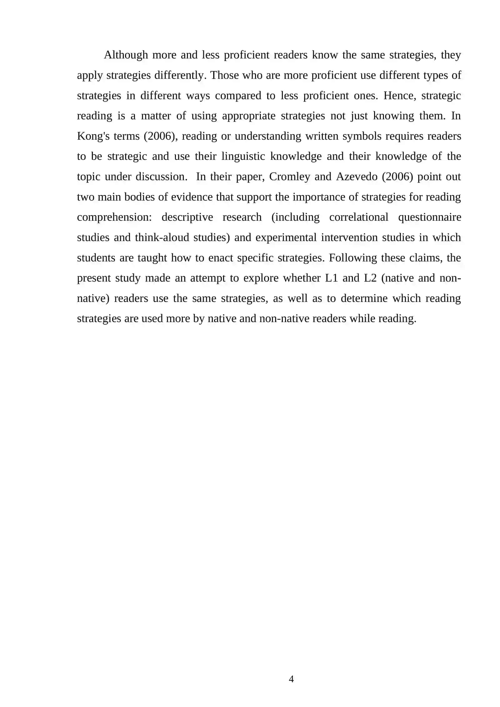 APPLICATION OF READING STRATEGIES: A COMPARATIVE STUDY BETWEEN IRANIAN AND INDIAN EFL STUDENTS 4