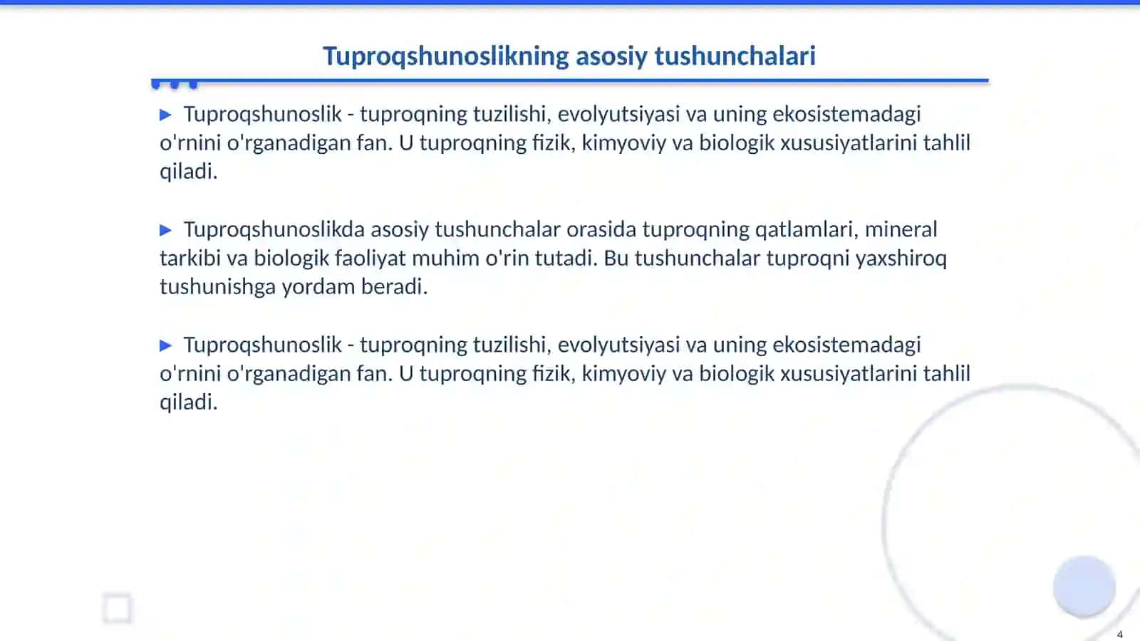 V. V Dokuchayev- tuproqshunoslik va tuproqlar geografiyasining asoschisi 4