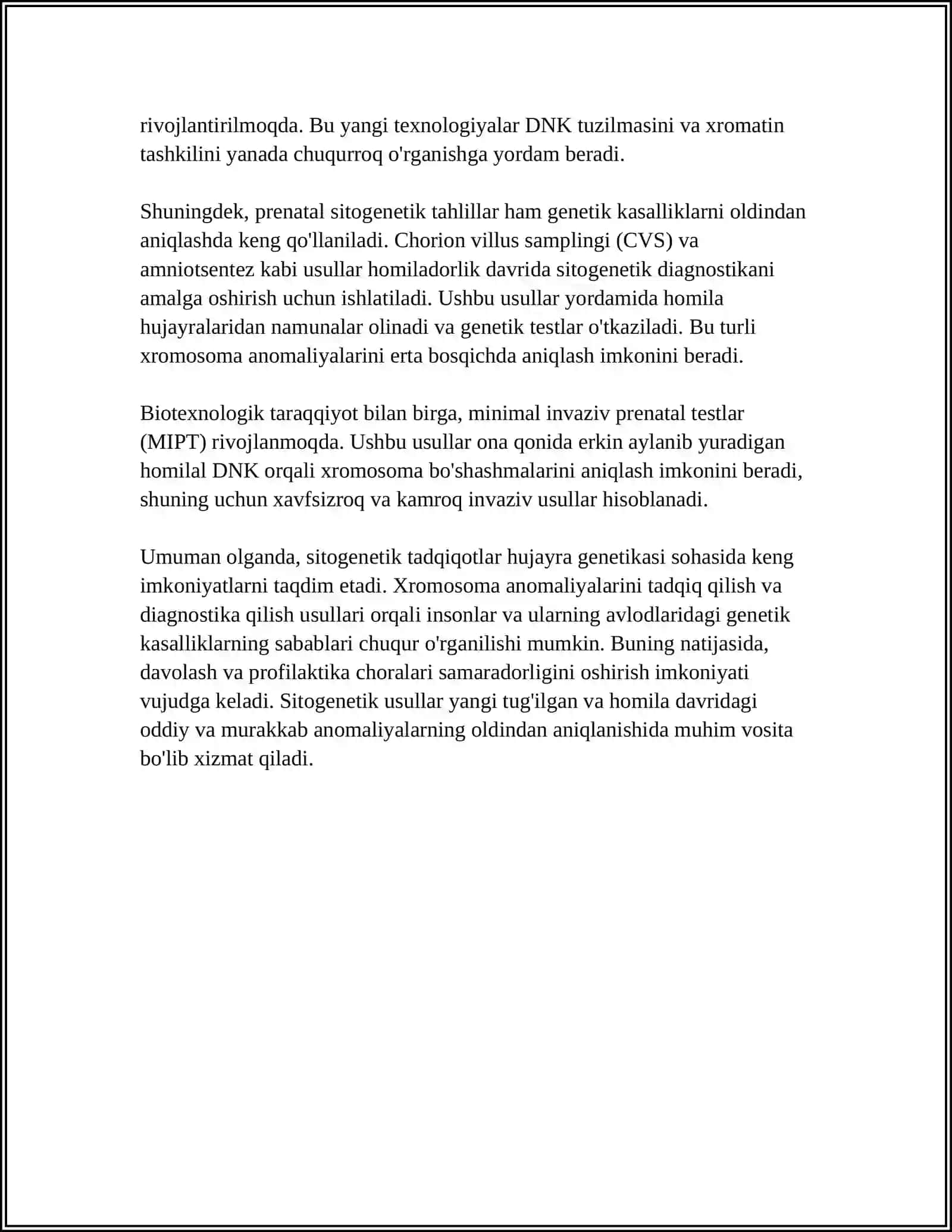 ODAM GENETIKASINING O‘RGANISH USULLARI: SITOGENETIK, DERMATOGLIFIKA, BIOKIMYOVIY 4