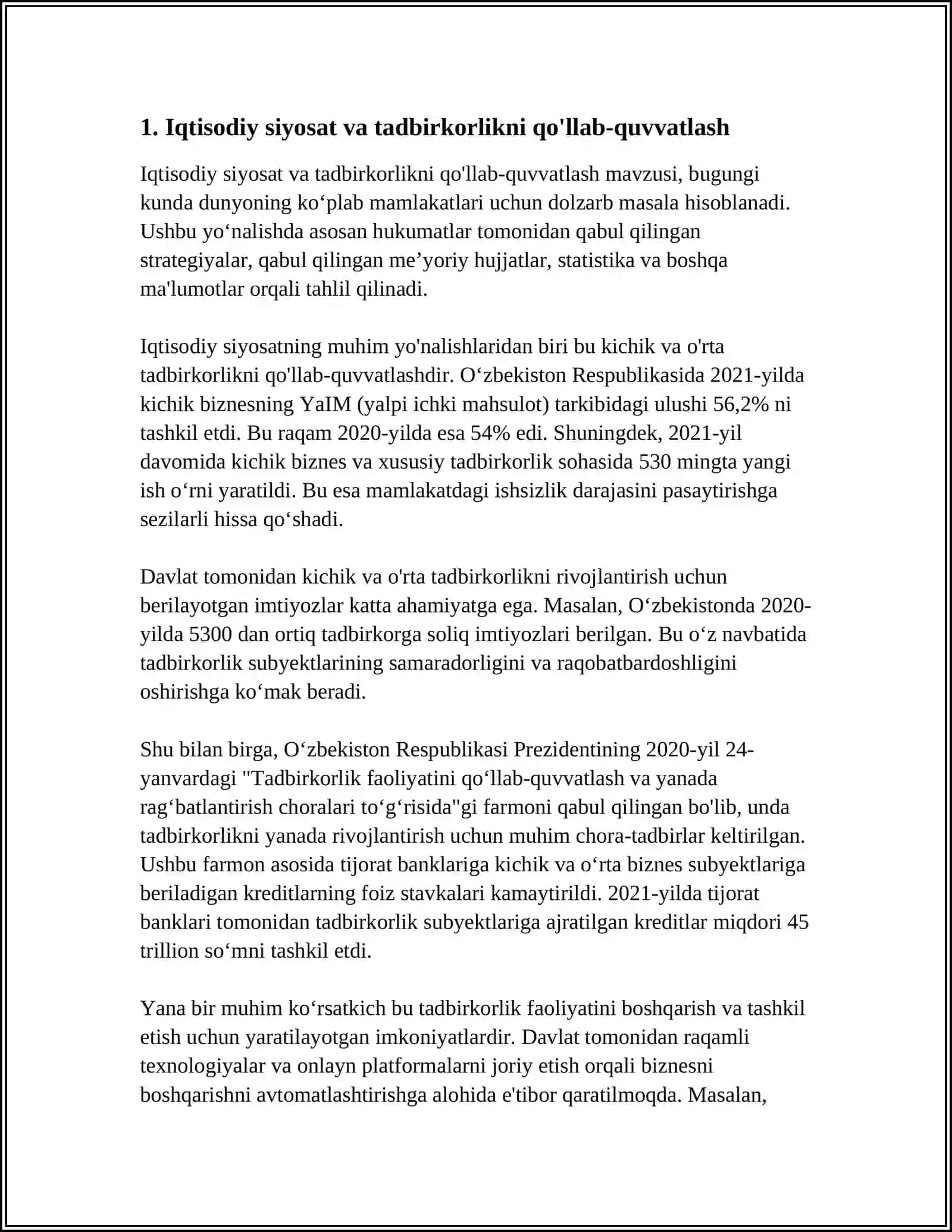 XUSUSIY TADBIRKORLIKNI RIVOJLANTIRISH MUAMMOLARI 4