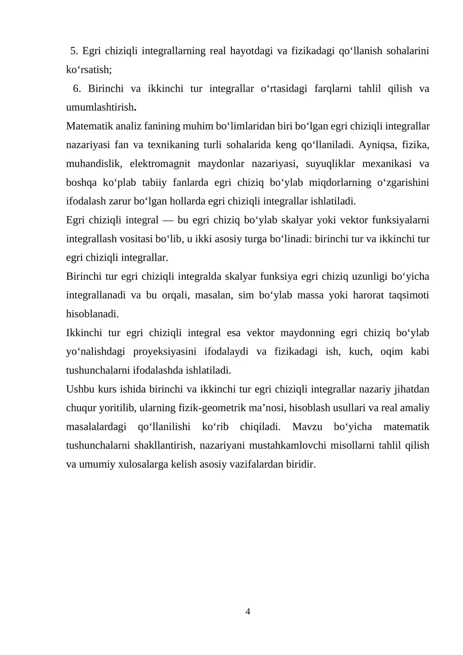 Birinchi va ikkinchi tur egri chiziqli integrallar 3p 4