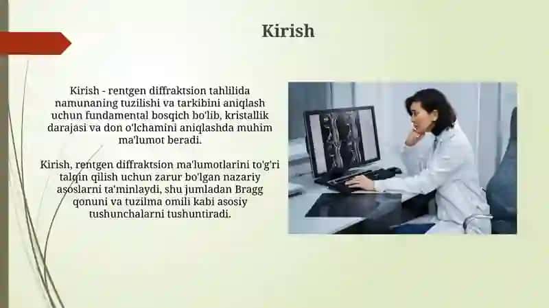 Rentgen nurlari diffraktsiyasi tahlili 4