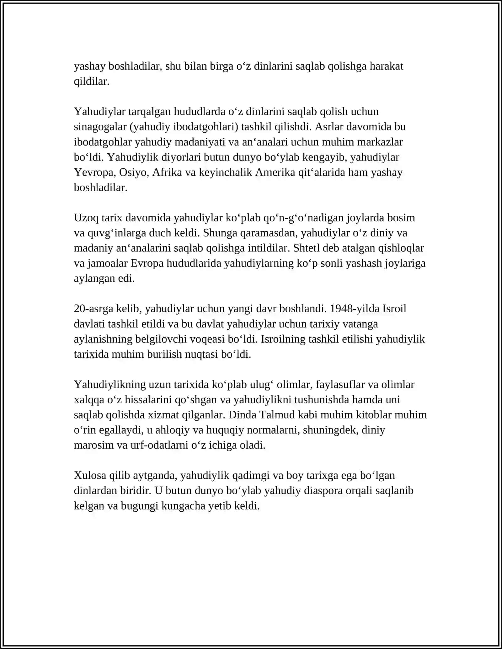YAHUDIYLIK DINI 4