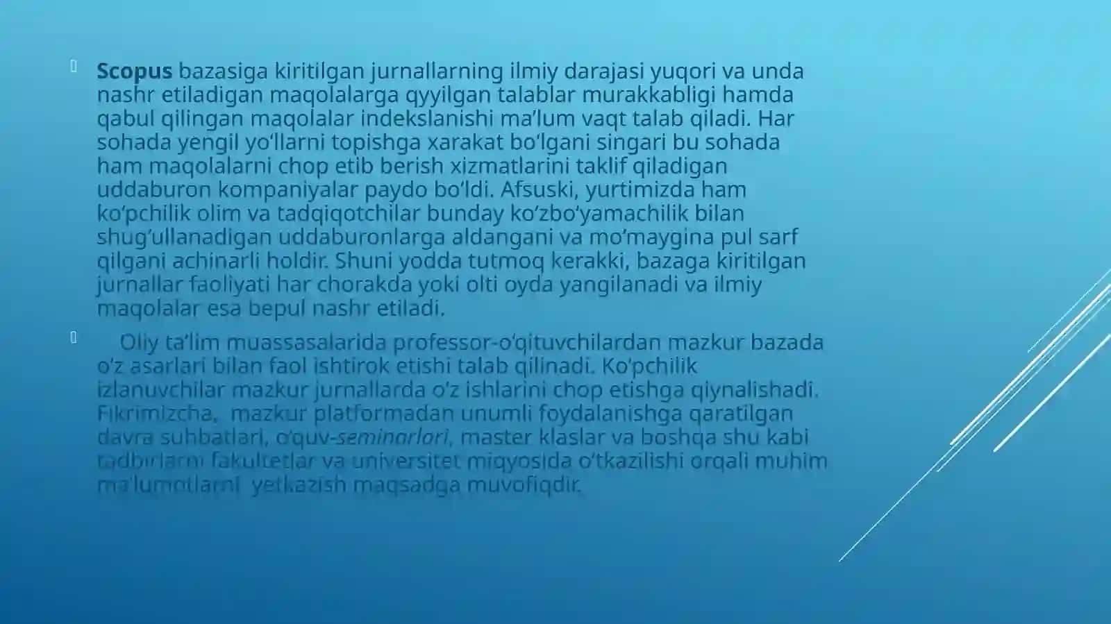 Scopus xalqaro ilmiy ma`lumotlar bazasi 4