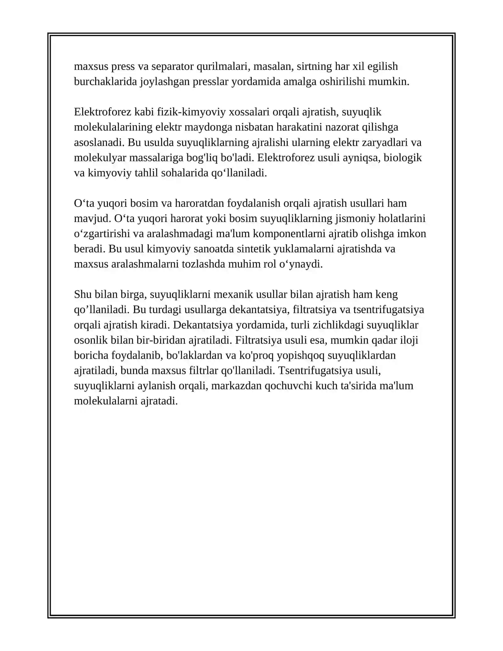 ARALASHTRISH QURULMALARNING SUYUQLIKNI AJRATISH QURULMALARI 4