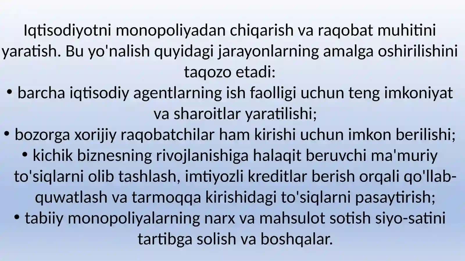 Bozor iqtisodiyotiga o'tish davri va uning O'zbekistondagi xususiyatlari 4
