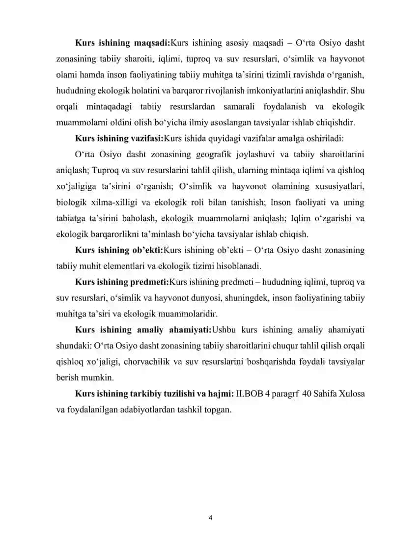 OʻRTA OSIYO DASHT ZONASI TABIATIGA TAVSIF 4