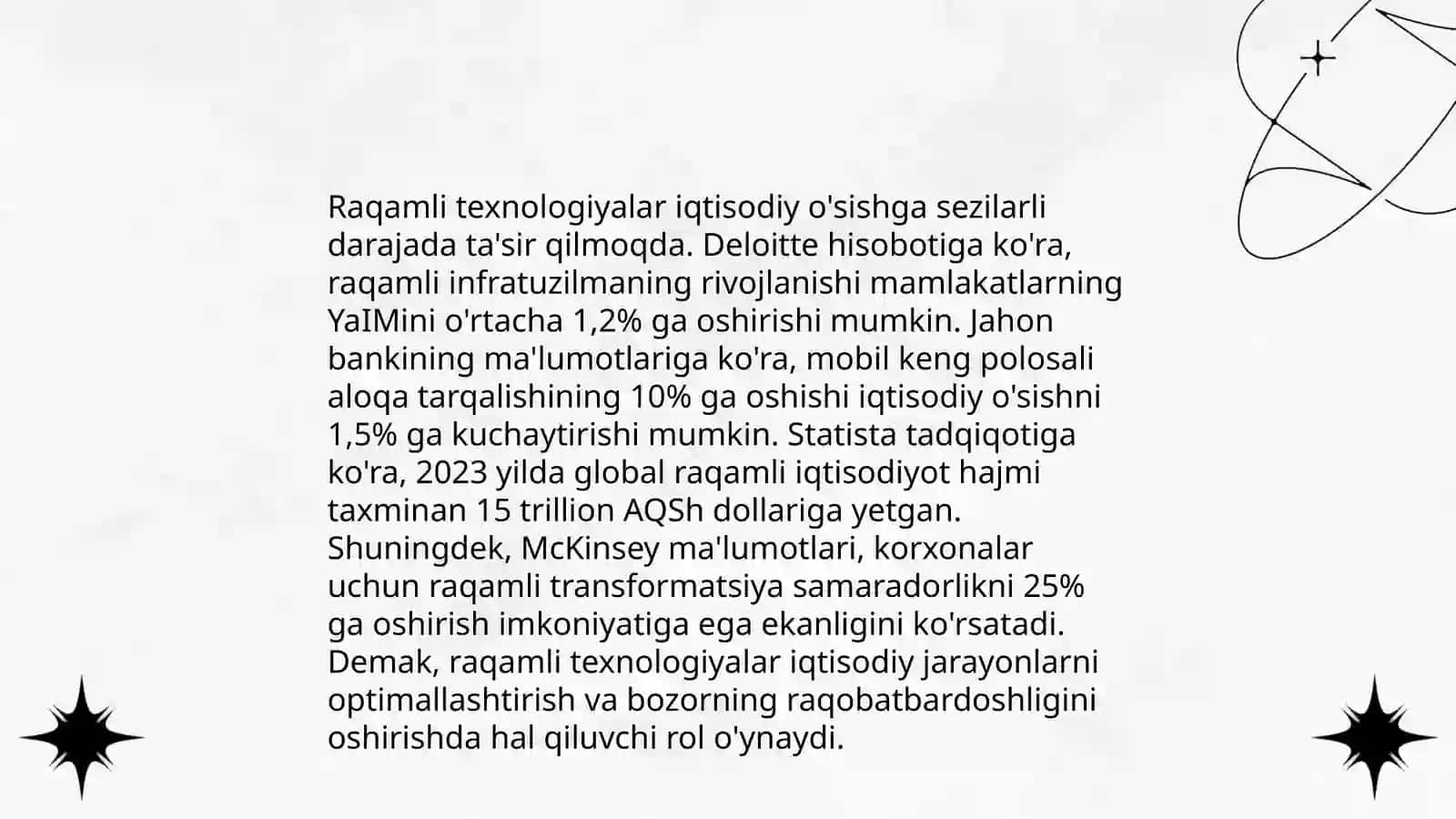 Raqamli Iqtisodiyot va Iqtisodiy o’sish o'zaro bog'liqlikni baholash 4