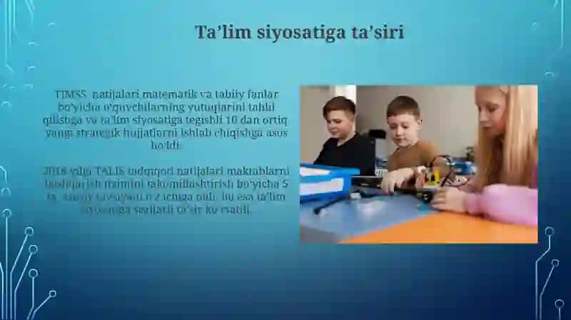 PISA,PIRLS,STEAM,TALIS baholash dasturlarining boshlang‘ich sinf o‘quvchilari bilan bog‘liqligi 4
