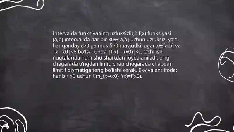 Uzluksiz funksiya va uning xossalari 4