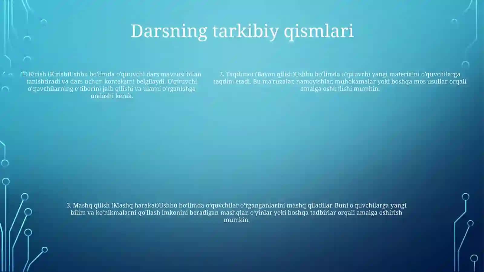 Dars -Talim Jarayonini Tashkil Etishning Eng Asosiy Shakllari 4