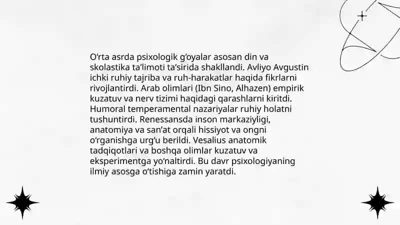 Psixologiya fanining taraqqiyot bosqichlari 4