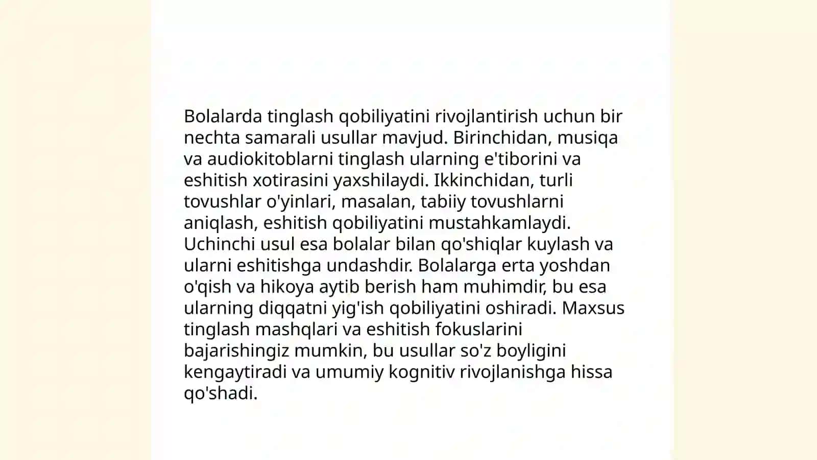 Bolalarda musiqani idrok etish tinglash qobilyatlarini rivojlantirish 4