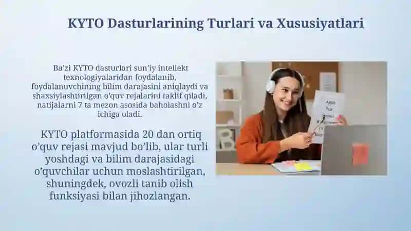 KYTO Dasturlarining Xususiyatlari va Imkoniyatlari 4