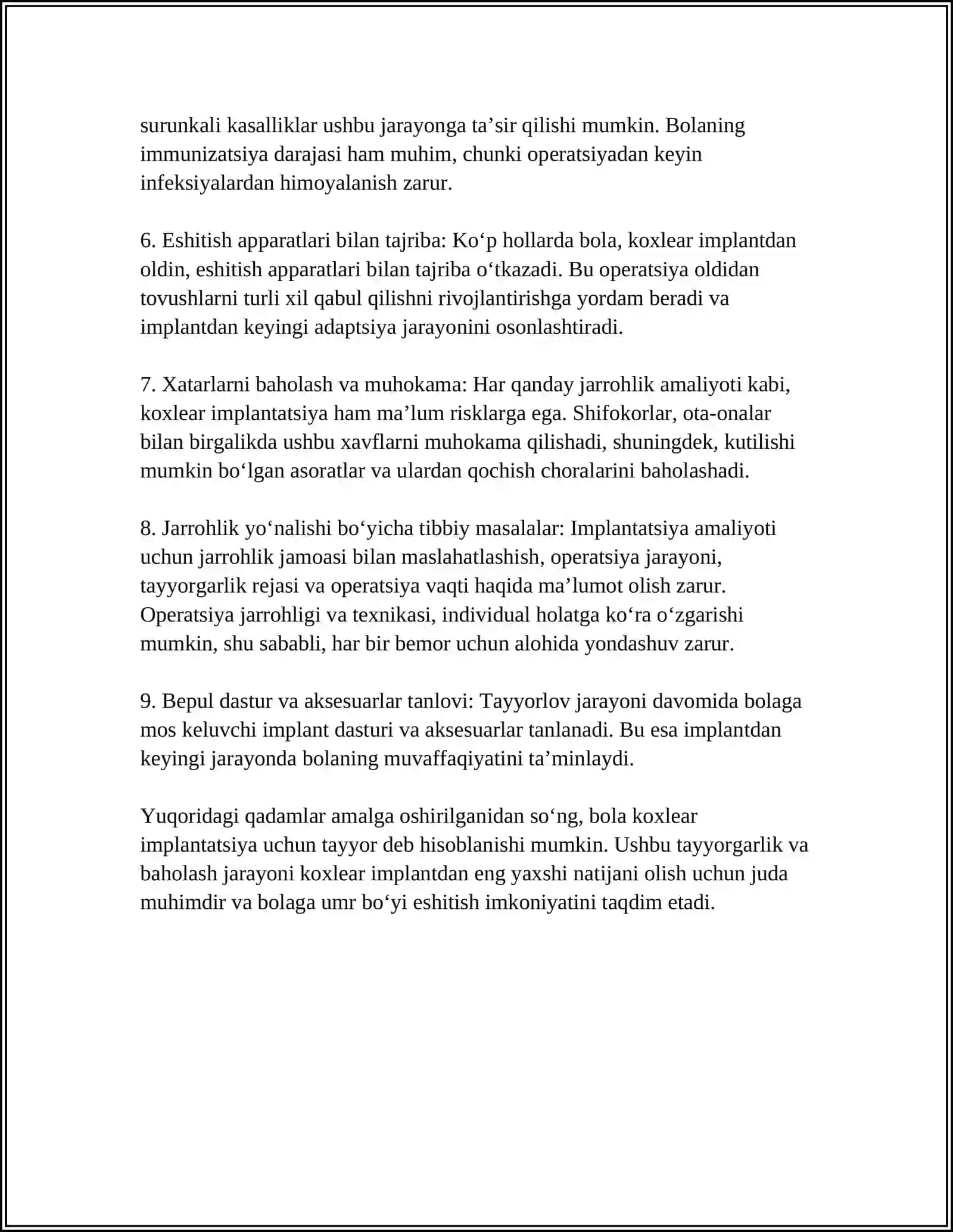 KOXLEAR IMPLANTLI BOLALAR BILAN ISHLASH TAMOYILLARI 4