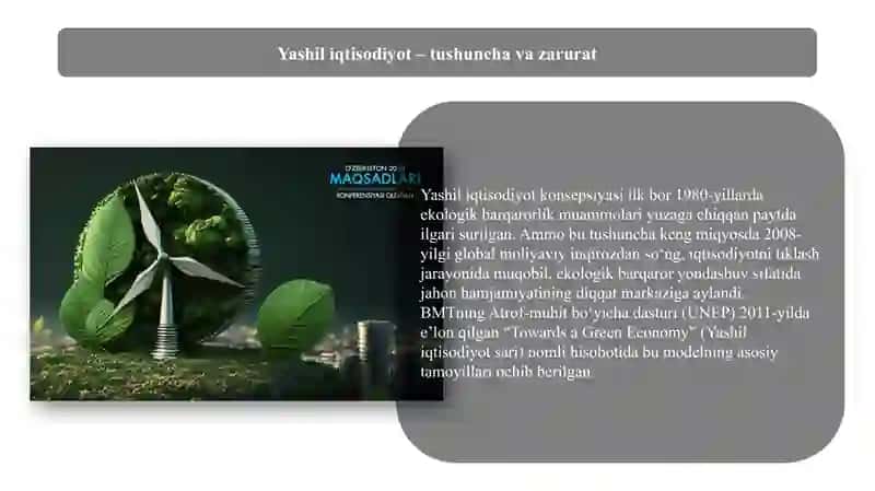 Yashil iqtisodiyotga o'tish jarayonini moliyalashtirish 4