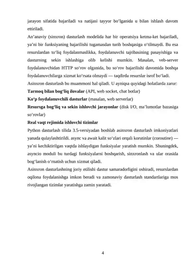 Pythonda asinxron dasturlash 4