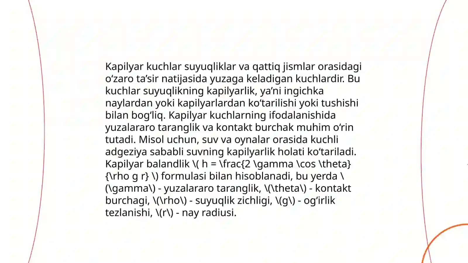 Sirtdagi taranglik kayfitsentini tomchi uzlish usuli 4