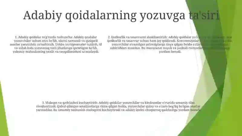 Adabiyot Qoidalari AsariToʻGʻRisida 4