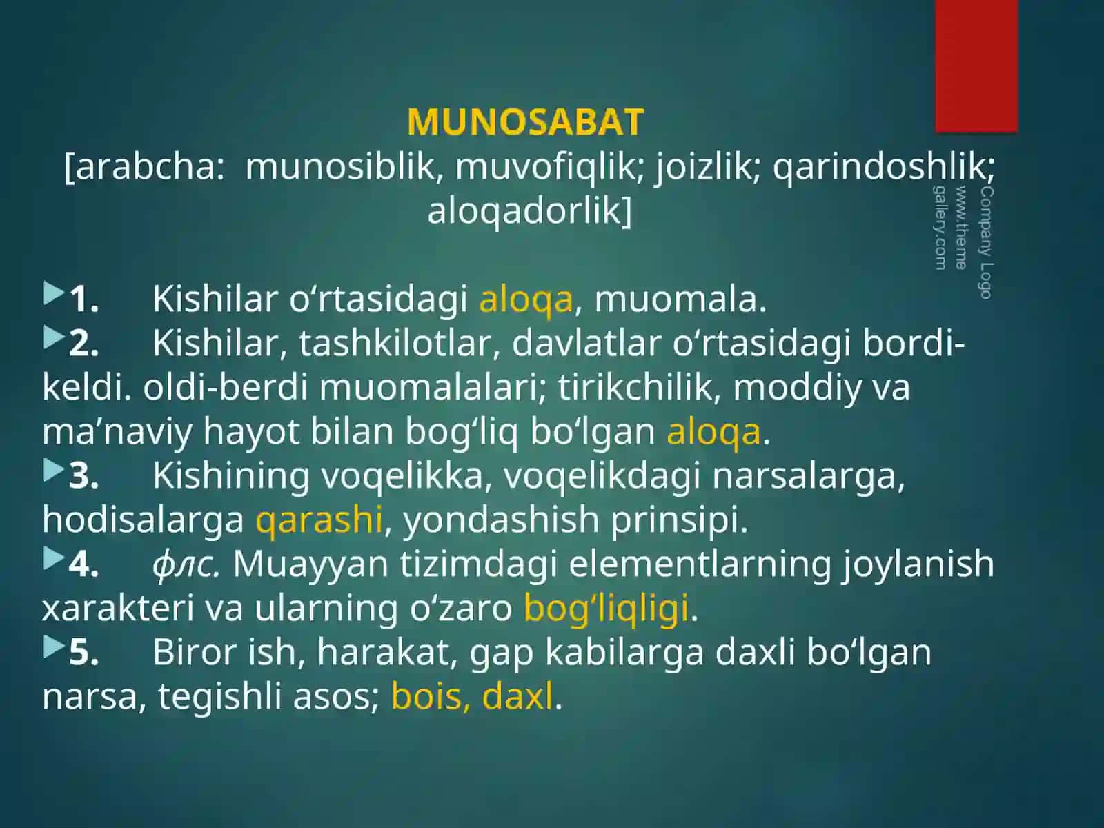 LISONIY MUNOSABAT VA LISONIY ZIDDIYAT 4