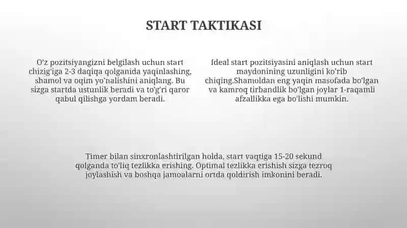 Guruh poygalari taktikasi 4