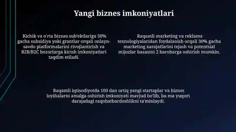 Raqamli iqtisodiyotning afzalliklari 4