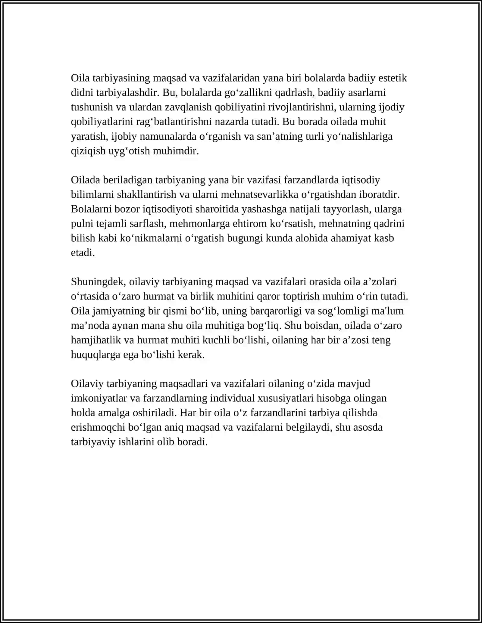 OILA TARBIYASI MAZMUNI VA MOHIYATI 4