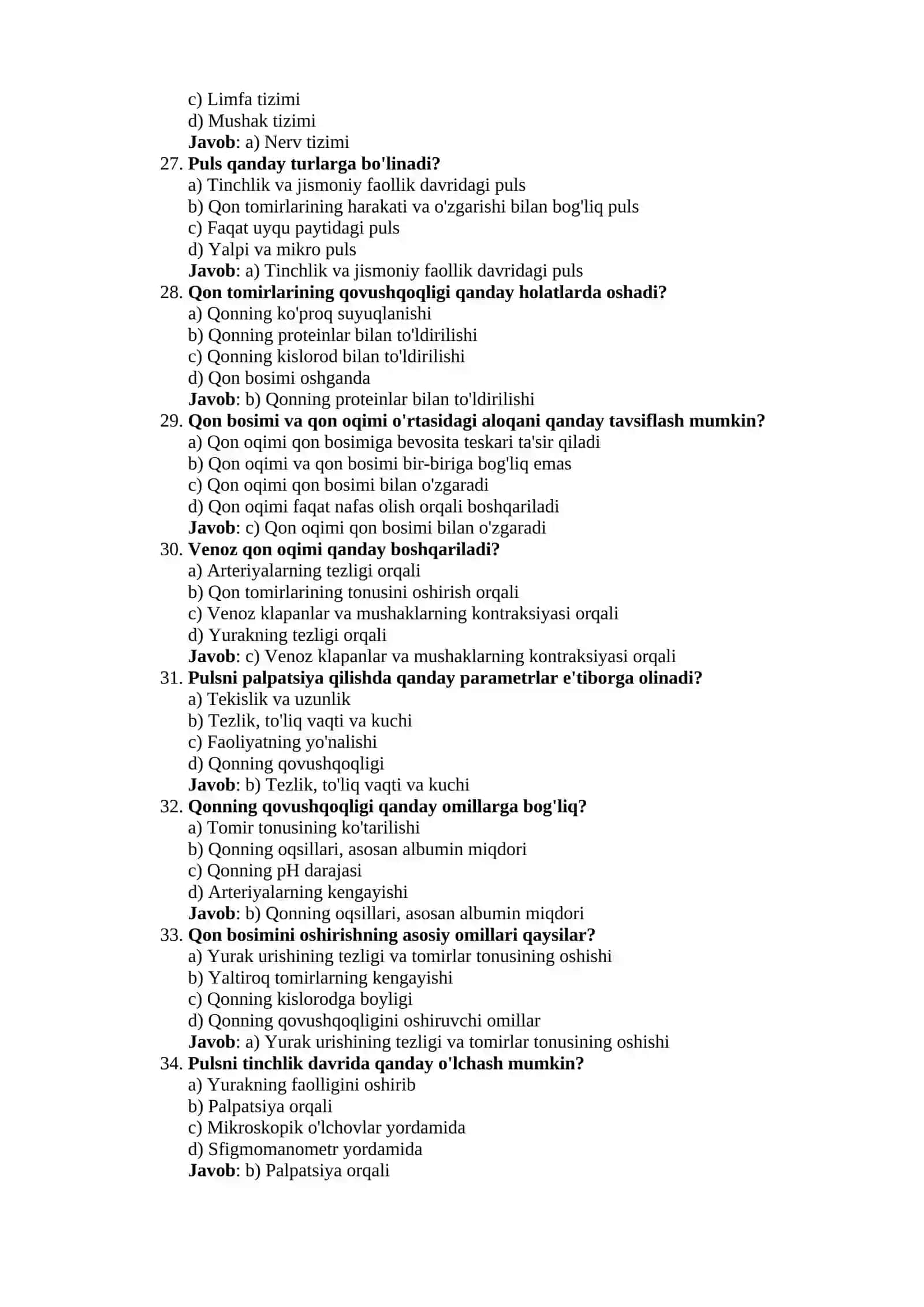 Test savollari va javoblar 4