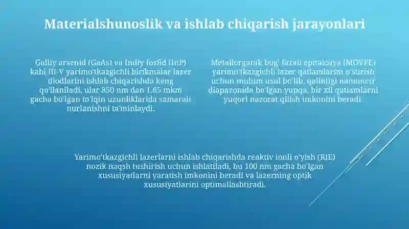 Yarim o'tkazgichli lazerlar 4