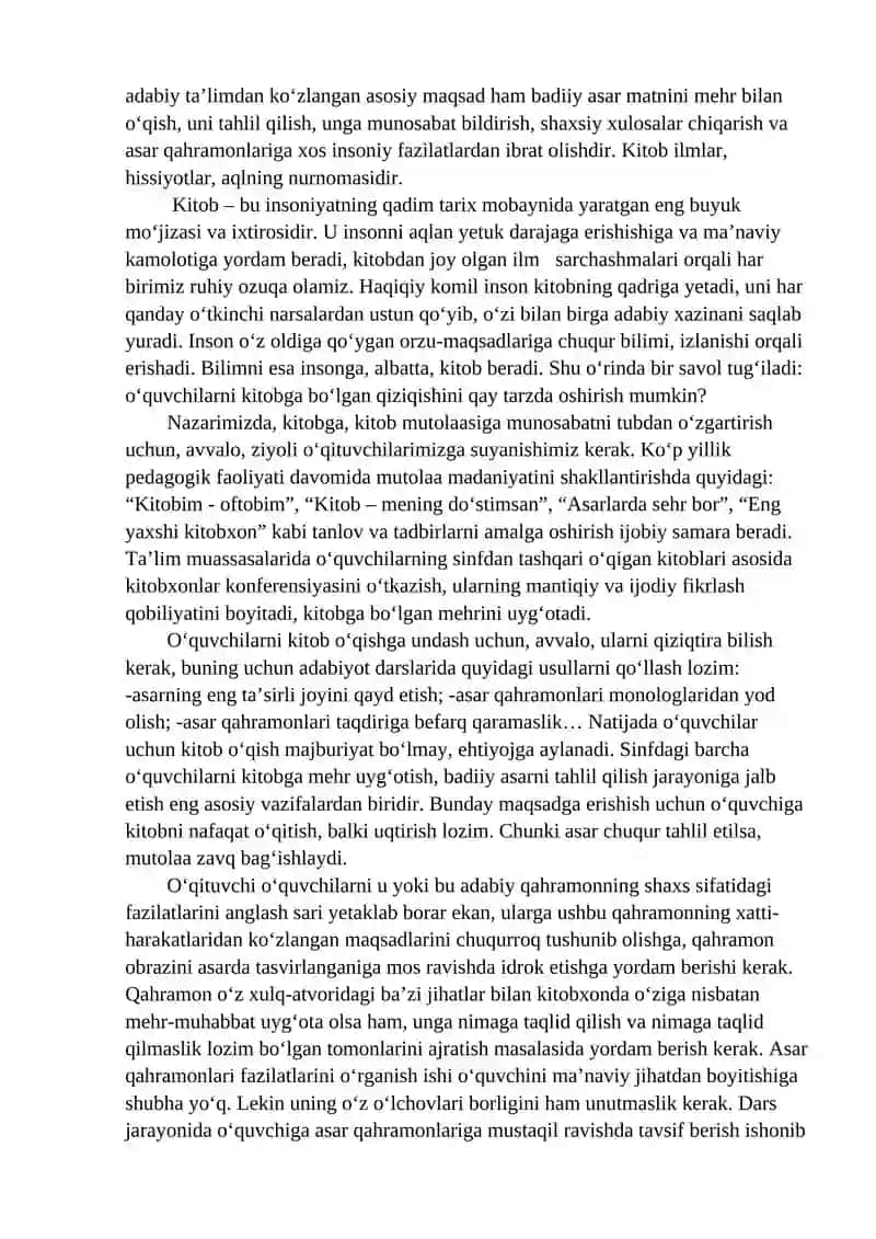 Yosh kitobxon klubini yaratish uchun reja ishlab chiqarish 4