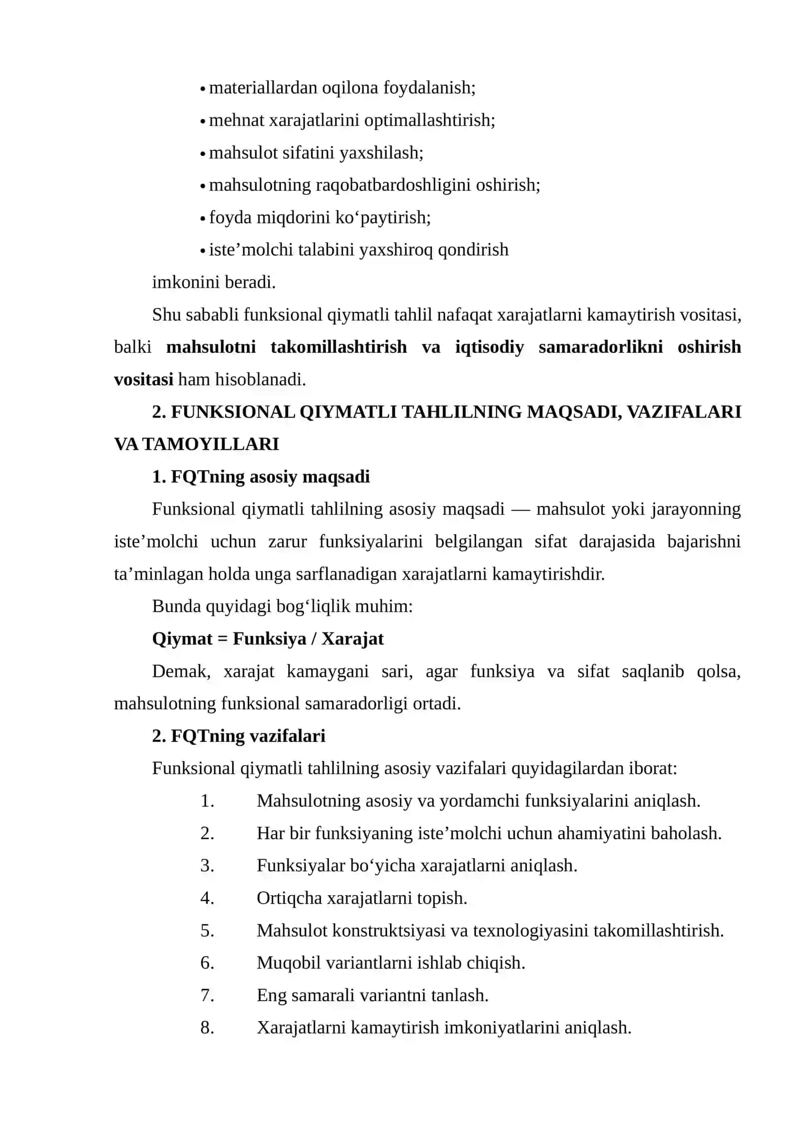 Funktsional qiymatli tahlil iqtisodiy tahlilning muhim shakli sifatida 4