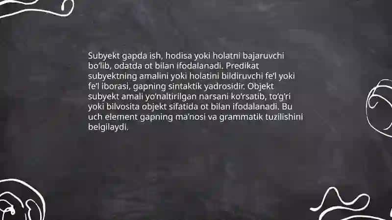 Tobe bog‘lanish va gap bo‘laklari o‘rtasidagi sintaktik munosabatlar 4