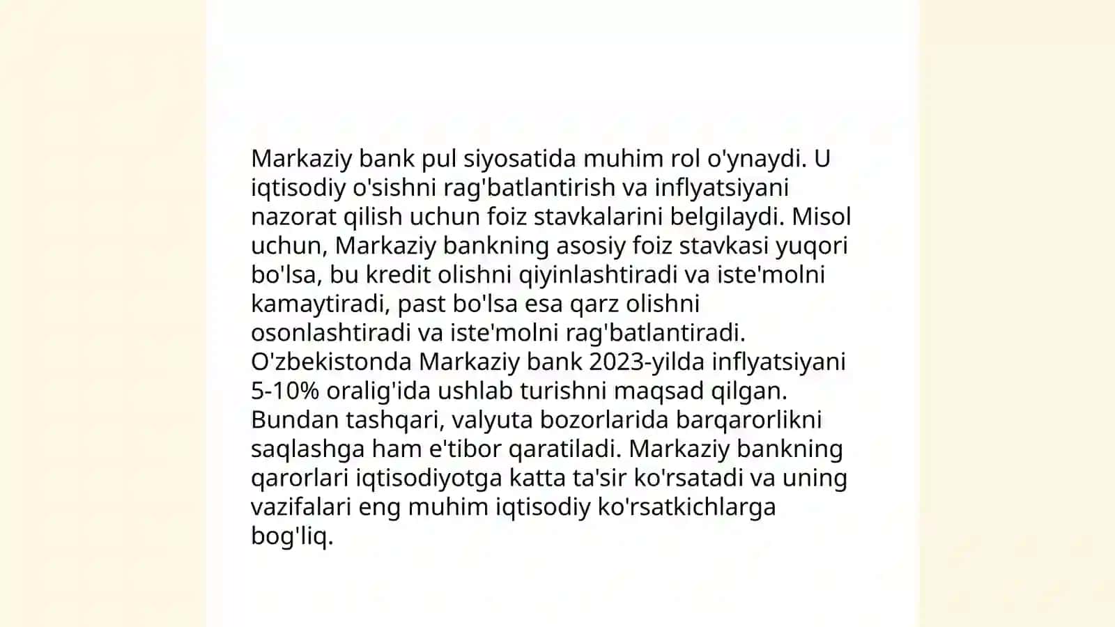 Ózbekiston Respublikasida pul va kiridit siyosati 4