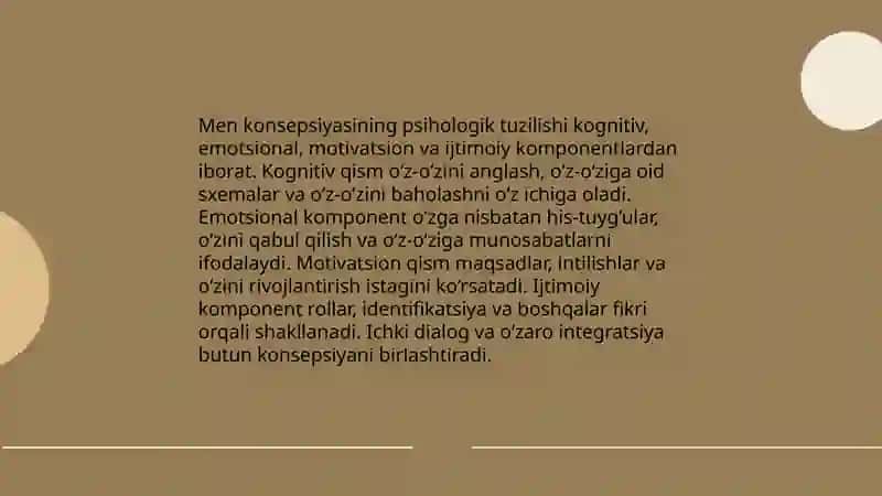 Shaxsning o’z-o’zini anglash va “men” konsepsiyasi 4