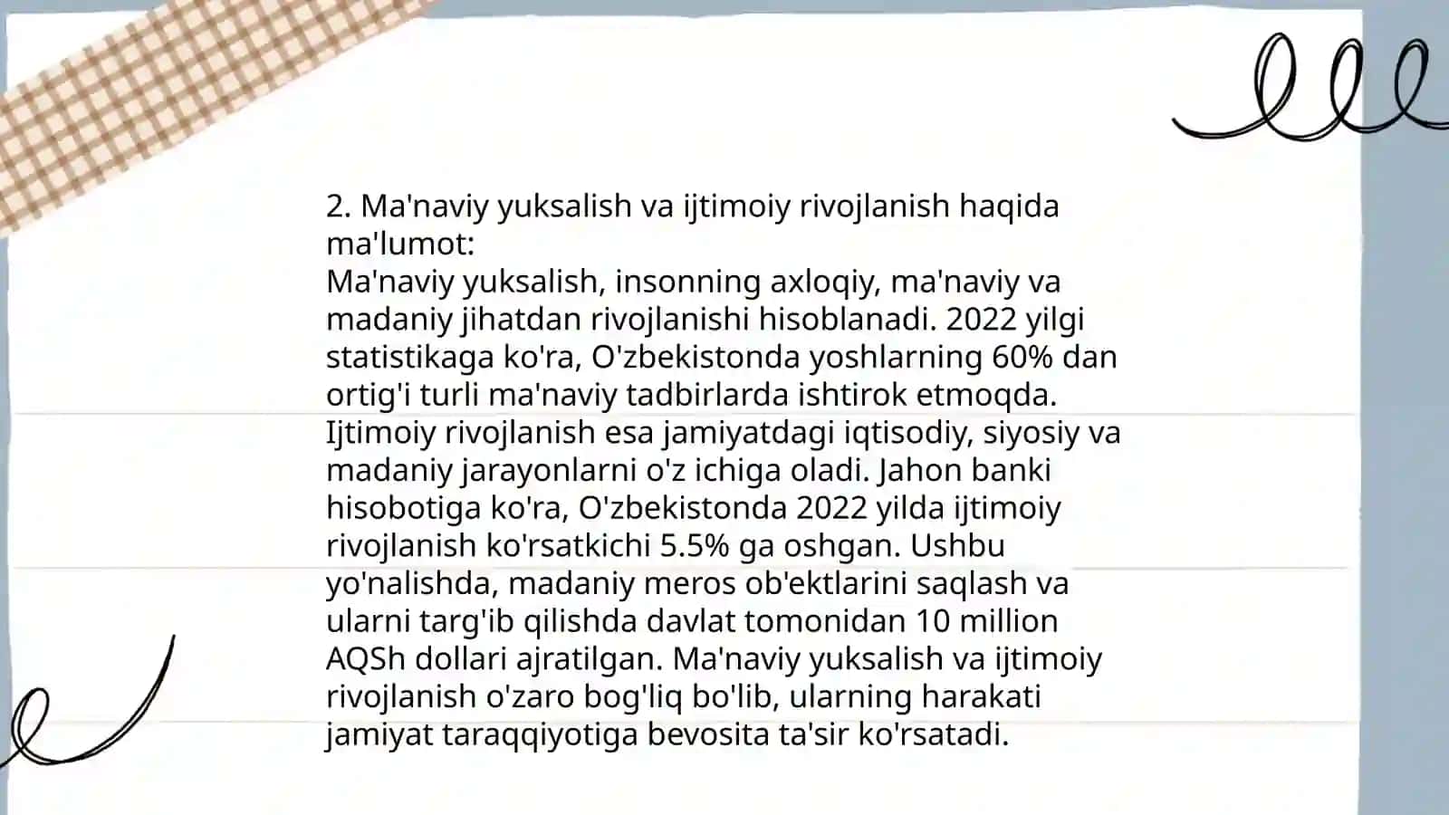 Yangi O'zbekistonda amalga oshirilayotgan ma'naviy o'zgarishlar 4